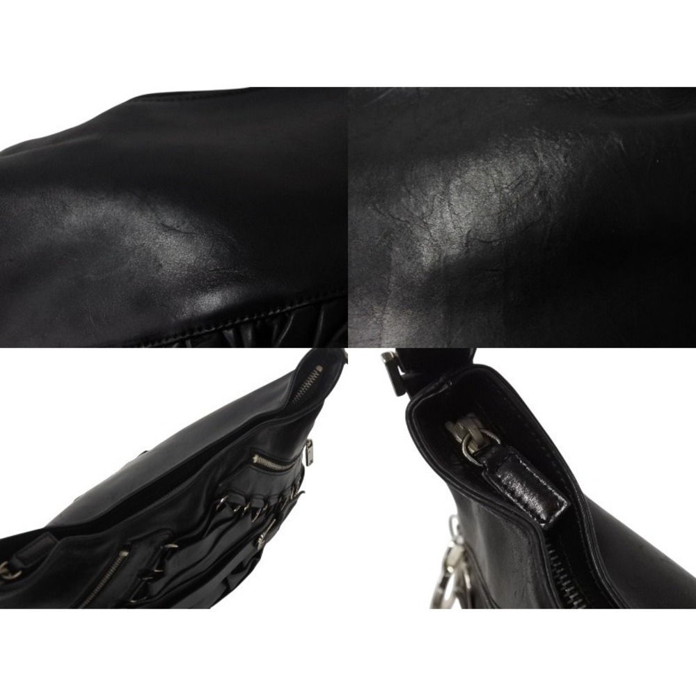 Christian Dior Galliano era all leather One Shoulder Hobo bag black - Picture 9 of 10